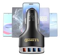 Caricabatterie USB Auto Multiporta Telefonici Multifunzionali Per Veicoli | Caricatore Auto 4 Porte Ricarica Rapida Veicolo Pendolarismo Viaggi Stradali Lunghi Percorsi Famiglia Affari Outdoor