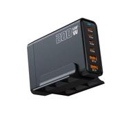 Caricabatterie USB-C 200W - Stazione di Ricarica Rapida GaN a 6 Porte