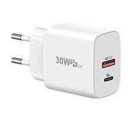 Caricabatterie USB C 30W,Cshare 2 Porte PD 3.0 Alta Velocità Adattatore da Parete Compatibile con iPhone 13/12/11/Pro Max Mini iPad,per 25W Samsung Galaxy S22+/S22 Ultra/S21 Google Pixel 6 Pro.