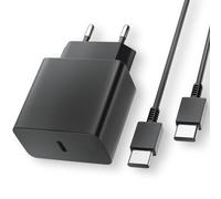 Caricabatterie USB C,45W Fast charging chargers and 2 pack 2M c to c high speed data cables，chargers for Samsung Galaxy S24/S23/S23+/S23 Ultra/s22/s21 (nero)