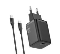 Caricabatterie USB C 65 W, ricarica rapida PD3.0 PPS adattatore portatile GAN II con cavo USB C intrecciato 2 M, compatibile per Samsang Galaxy S25/S24/S23 Ultra, per iPhone 16/15, MaxB00k Pro/Air