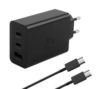 Caricabatterie USB C 65W compatibile con Samsung EP-T6530, 3 Porte PD PPS per Galaxy S24 S23 S22 S21 Ultra A55 A54 A34 Tab S9 S8 Book 4 3 con Cavo Tipo C 1M