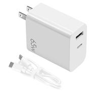 Caricabatterie USB-C a doppia porta da 65 W con cavo di ricarica da 1 m per DJI Mini 4 Pro, Mini 3/2/2 SE, Mavic Mini Drone, Aavta, Action 3/4, RC/RC 2, accessori per ricarica rapida da parete