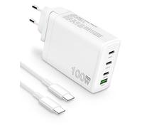 Caricabatterie USB C da 100W, caricatore GaN veloce, adattatore di alimentazione a 4 porte per MacBook Pro, MacBook Air, Google Pixelbook, ThinkPad, Dell XPS, iPad Pro, Galaxy S22/S20