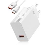 Caricabatterie USB C da 33 W per Xiaomi Redmi Note 13 12 11 10 9 8 7, Mi 13 12 11 Ultra 10T Lite, Poco X6 X5 X4 X3 Pro F6 F5 F4 M6 M5 M4, adattatore rapido di tipo C con cavo di ricarica rapida da 2 m