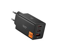 Spigen ArcStation Essential 67W Caricatore GaN USB-C e USB-A a 3 Porte, Ricarica Rapida PD 3.0 PPS iPhone 17/16/15/14 Pro Max Samsung Galaxy S26 S25 S24 Ultra Plus Pixel 10 9 10a 9a - Nero