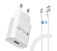 Caricabatterie USB C rapido per Samsung Galaxy A16 A15 A14 A13 A12 5G, S10, S9, S8, A05S, A54, A34, A23, A53, A33, S24, S23, S22, S21, S20, Caricabatterie rapido con cavo di tipo C