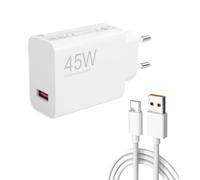 Caricabatterie USB da 45 W per Xiaomi Redmi Note 14 Pro 5G/13 Pro/12/11/Poco X7 M7 Pro/Mi 11/Mi Pad 7, Caricabatterie rapido per dispositivi Xiaomi con cavo di ricarica Type-C da 6 A 2M