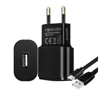 Caricabatterie USB 1A Carica sicura Cavo USB tipo C 1.2m Forever Nero