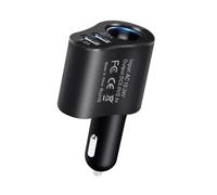Caricabatterie USB per auto - Adattatore a doppia porta, ricarica rapida da 80 W | Hub di alimentazione Smart Splitter per cruscotto, camion, SUV, smartphone, GPS, navigatore, presa accendisigari