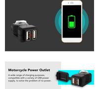 Caricabatterie USB per Moto 5V 2A Impermeabile Doppia Porta per Telefonini e Tablet