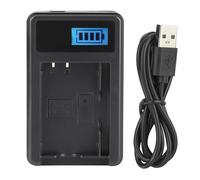 Caricabatterie USB portatile e pratico con schermo LCD e indicatore di stato di carica per Olympus Stylus XZ2iHS, Nikon 1J1S1V3, Sony NP FT1.
