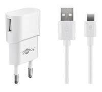 Caricabatterie USB tipo C Goobay 1A 1m Bianco