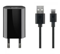 Caricabatterie USB tipo C Goobay 1A 1m Nero
