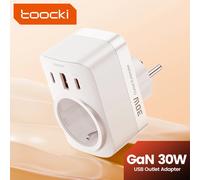 Caricabatterie USB Toocki PD 30W GaN con presa ca caricatore a strisce presa a muro USB per iPhone 15 14 Xiaomi 13 adattatore presa Samsung S23