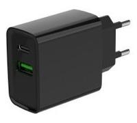 Caricabatterie USB Type-A, USB Type-C FAST CHARGER 20W Black TA UC PDQC20 01 BK