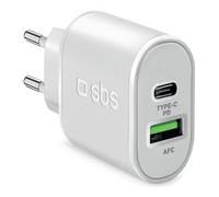 Sbs Wall Charger Caricabatterie 1xUsb-A + 1xUsb-C 20W Tetrpd20w Caricabatterie C