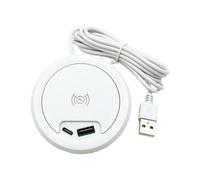 Caricabatterie USB Type-C Intelligente 2 In 1 Integrato, Caricabatterie Wireless da Tavolo Integrato, Ricarica Wireless Mobile da 15 W per Mobili B