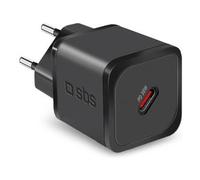SBS Alimentatore Slim USB-C 30W, Tecnologia GaN, Power Delivery (PD) 30W, Ricarica Rapida, Super Compatto, Caricatore per iPhone, iPad, Airpods, MacBook Air, Samsung, Pixel, Tablet, Smartphone, Nero