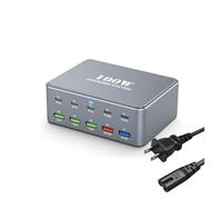 Caricabatterie USB universale da 100 W Stazione di ricarica USB tipo C PD 30 W a 10 porte for telefono Tablet Pad,Distribuzione intelligente dell'energia