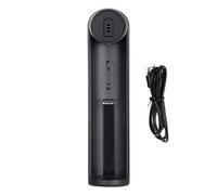 Caricabatterie USB Universale WUXIAOLINDADALA per Celle Batteria Li-Ion 3,7 V 10440/14500/14650/16340/17500/17670/18350/18500/18650/18700/22650/25500/26650 Nero