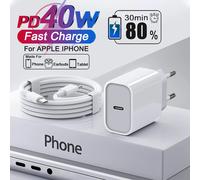 Caricabatterie veloce per Apple Originale 40W tipo C per iPhone 16 15 14 13 12 11 Pro Max Plus cavo di ricarica caricabatterie accessori per telefono