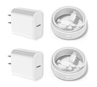 Caricabatterie veloce per iPad, ricarica rapida, confezione da 2 pezzi, adattatore da parete in tessuto tipo C da USB C a C, cavo per iPad Pro 13/12.9/11/, iPad Air 6/5th, i-Pad mini 6/A17 Pro, i-Pad