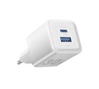 Vention GaN Caricabatterie da muro 2 porte USB (C+A) (30W/30W) - Ricarica rapida UE - Bianco