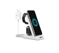 Caricabatterie wireless 3 in 1 INF per telefono, smartwatch e cavo di ricarica, colore bianco