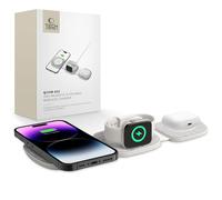 Caricabatterie wireless 3 in 1 per Apple Watch AirPods MagSafe - Grigio