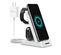 Caricabatterie wireless 3 in 1 per cellulare, smartwatch Samsung e cuffie White