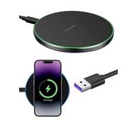 Caricabatterie Wireless 35W a Induzione Rapida con Cavo USB-C, Compatibile con iPhone 16/15/14/13/12/11 Pro Max Plus, AirPods 2/3/Pro, Galaxy S25/S24/S23/S22/S21/S20, Pixel, Xiaomi, Base Qi Universale