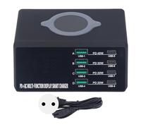 Caricabatterie Wireless a 8 Porte, WLX X9D Base di Ricarica Rapida Stazione di Ricarica USB Multifunzione Display LED Base di Ricarica Rapida 100-240 V Per Casa, Hotel, Ufficio E Altri Luoghi(EU PIUG)
