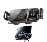 Caricabatterie Wireless Auto,Supporto con Ricarica Rapida 20W | Dispositivo a Bloccaggio Automatico e Rotazione di 90 Gradi con Luce LED,per Auto SUV Camper da Ventilazione Cruscotto Parabrezza