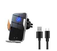 Caricabatterie wireless, Caricabatterie wireless automatico for auto da 30 W - Supporto for telefono con ricarica rapida a induzione infrarossa, adatto alla maggior parte