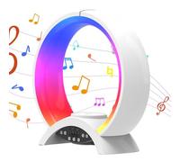 Caricabatterie Wireless Con Altoparlante - Lampada Caricabatterie Wireless, Lampada Ambientale, | Altoparlante Caricabatterie Wireless, Lampada Da Comodino LED 4 In 1, Sveglia Multifunzionale Per Fami