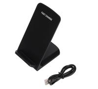 Caricabatterie wireless con supporto ergonomico, LED multicolore per ricarica rapida compatibile con modelli Samsung e iPhone, doppio angolo di