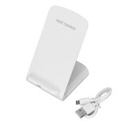 Caricabatterie wireless con supporto ergonomico, LED multicolore per ricarica rapida compatibile con modelli Samsung e iPhone, doppio angolo di