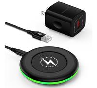 Caricabatterie wireless da 15 W per Samsung Galaxy S25 FE Edge Plus Ultra S25+ S24 S24+ S23 S23+ S22 S21 S20, Note 20, 20+, Z Fold 7 6 5 4 5G, Z Flip 7 FE 6 5 4 5G, Buds3 Pro, Buds3, Pad di ricarica