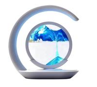 Caricabatterie Wireless,Lampada Con Paesaggio Sabbia Dinamica - Caricatore Magnetico,Per Notte Bagno Casa Sensoriale Meditazione Ufficio Camera da Tavolo