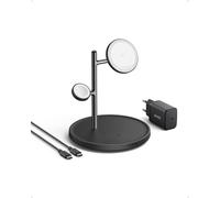 Caricabatterie wireless magnetico Anker Innovations MagGo 15W Supporto 3 in 1 Nero Spina UE (B25M3311)