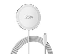 Caricabatterie wireless magnetico da 25 W: pad di ricarica rapida per iPhone 17 16 15 14 13 12 Pro Max, Samsung Galaxy S26 S25, Google Pixel 10, AirPods-Slim portatile per comodino da viaggio ufficio