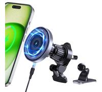Caricabatterie Wireless Magnetico per Auto, 15W MANKIW Ricarica Wireless Auto Compatibile con iPhone 17/16/15/14/13/12,Magnetica Cover, Mag-safe Caricabatterie Auto Supporto