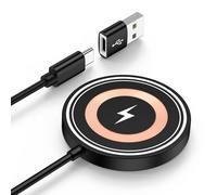 Caricabatterie wireless magnetico per Samsung Android Pad di ricarica rapida per Galaxy S25 Ultra/S24 FE/S23 Ultra/S22/S21,15W USB-C/A MagSafe Caricabatterie compatibile iPhone 17/16/15/14/13/12
