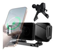 Caricabatterie wireless per auto - 15 W ricarica rapida supporto per veicolo - Supporto automatico per telefono cellulare, per il pendolarismo quotidiano, controllo della musica, lunghe distanze