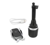 Caricabatterie wireless per auto a ricarica rapida con supporto a morsetto, collo telescopico e induzione a infrarossi per modelli iPhone e Samsung,
