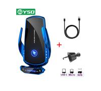 Caricabatterie wireless per auto (blu) da 20 W per iPhone 12, 13, 14 Pro Max, Xiaomi Mi 13, 12, 11,