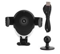 Caricabatterie wireless per auto con sensore intelligente, supporto di ricarica rapida con morsetto automatico e giunto sferico a 360 gradi,