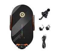 Caricabatterie wireless per auto - Materiale in alluminio ABS | Supporto per sensore a infrarossi da 66 W e 5 pollici, 215 g, supporto di fissaggio automatico che migliora la potenza per la