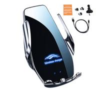Caricabatterie wireless per auto - supporto per telefono a ricarica rapida con bloccaggio automatico, supporto sicuro | Culla universale per telefono con sfiato d'aria, cruscotto antiscivolo